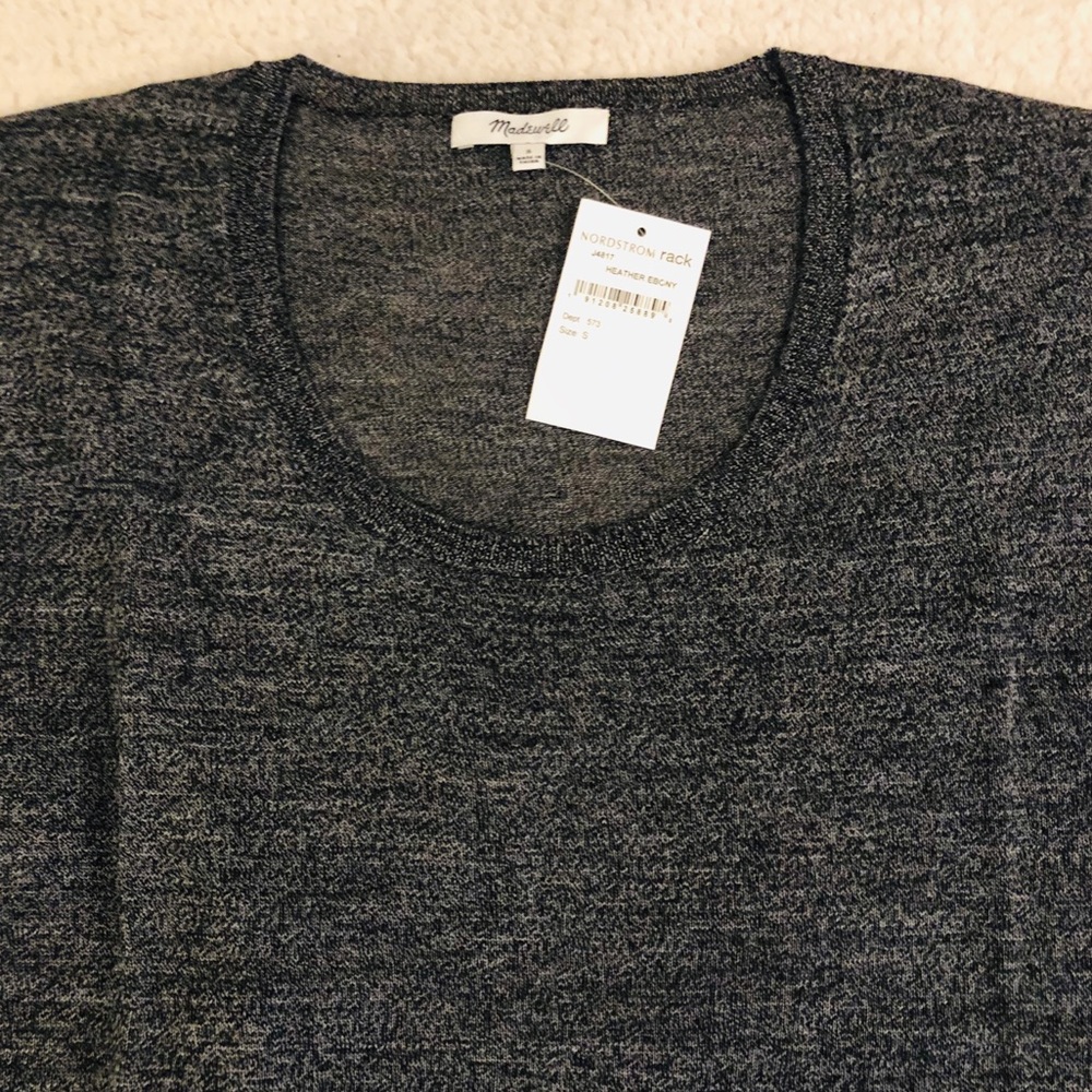 MADEWELL Southstar Wool Sweater Heather Ebony - Picture 8 of 8